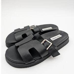Steve Madden Mayhem Slide Sandal Open Toe Women's Black Size US8.5 EU39